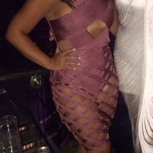 Bandage criss cross skirt bodycon dress